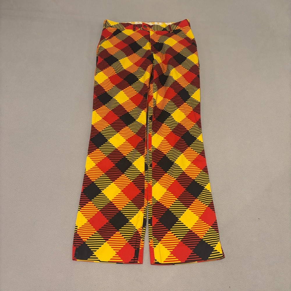 Loudmouth Golf Mens 32x34 Harlequin Plaid Pants Preppy Casual Colorful